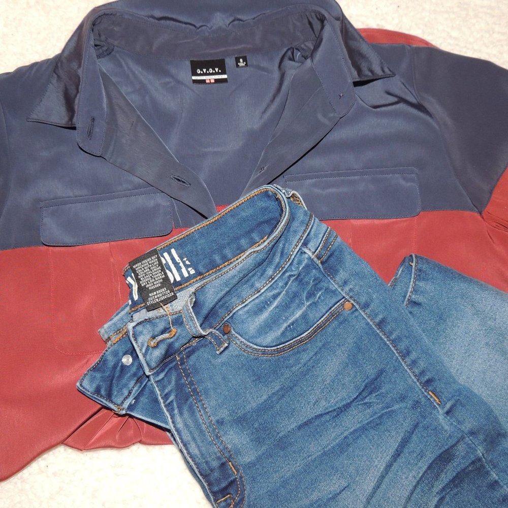 Two-Tone G.V.G.V. Button-Up